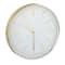 Hello Honey® 13.5" White & Gold Minimalist Aura Wall Clock